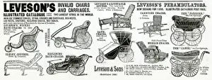 Recliners Prints: Advert for Levesons invalid chairs and carriages 1896