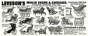Prams Gallery: Advert for Levesons invalid chairs and carriages 1905
