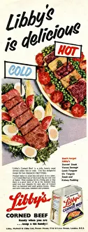 Peas Prints: Advertisement, Libbys Corned Beef