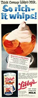 Bowl Prints: Advertisement, Libbys Full Cream Evaporated Milk