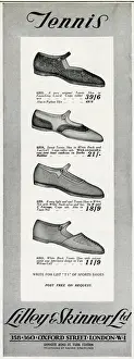 Advert for Lilley & Skinner tennis shoes 1928