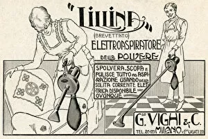 Images Dated 25th September 2019: Advert for Lillina electric vacuum cleaner 1920