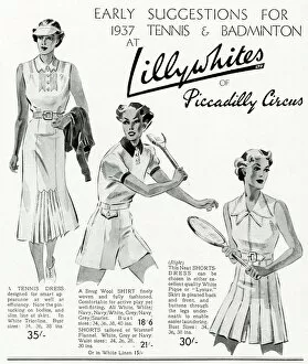 Images Dated 28th July 2017: Advert for Lillywhites sports clothing 1937