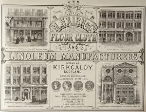 1883 Collection: Advertisement for linoleum manufacturers