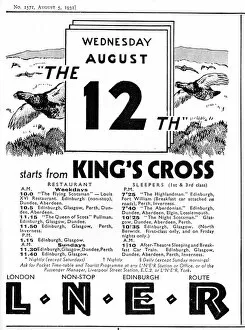 Images Dated 2nd August 2018: Advertisement for LNER routes north to Scotland