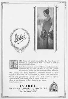 Isobel Prints: Advert for the London couture house of Isobel, 1927