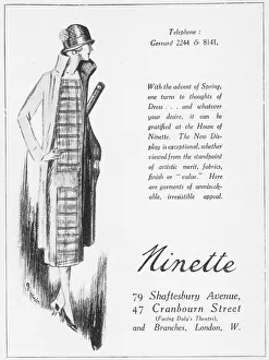 Ninette Prints: Advert for the London couture house of Ninette