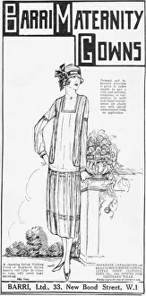 Advert for London couturier Barri Maternity Gowns, London