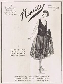 Images Dated 22nd April 2016: Advert for the London fashion house of Ninette, 1921