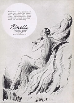 Images Dated 3rd March 2016: Advert for the London fashion house of Ninette, 1926