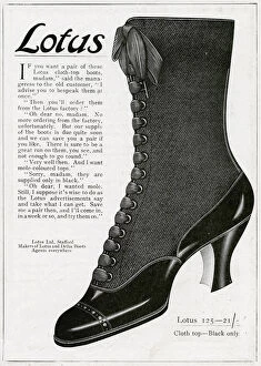 Images Dated 13th October 2017: Advert for Lotus boots 1916