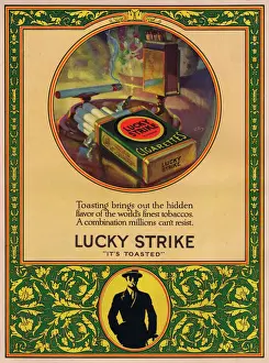 Cigarette Prints: Advert for Lucky Strike cigarettes, 1924