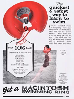 Swim Collection: Advert for the Macintosh Swimming Ring, 1926