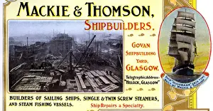 Shipbuilding Prints: Advert, Mackie & Thomson, Shipbuilders, Govan, Glasgow