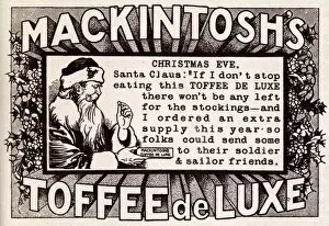 Toffee Gallery: Advert for Mackintoshs Toffee de Luxe 1914