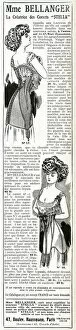 Images Dated 6th May 2016: Advert for Madame Bellanger corsetmarker 1909