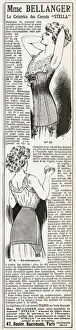 Advert for Madame Bellanger corsetmarker 1909