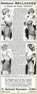 Images Dated 28th April 2016: Advert for Madame Bellanger corsetmarker 1910