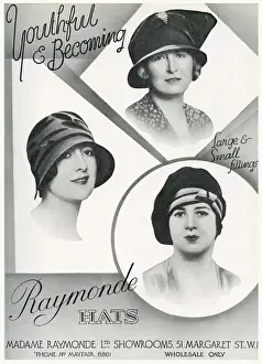 Advert for Madame Raymonde womens hats 1929