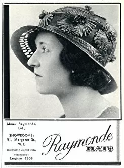 Images Dated 6th June 2019: Advert for Madame Raymonde womens hats 1933
