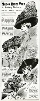 Renee Prints: Advert for Maison Renee Vert, womens hats 1910