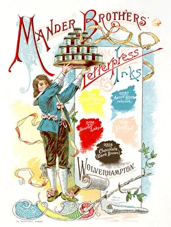 Images Dated 18th January 2019: Advert, Mander Brothers, Wolverhampton, Letterpress Inks