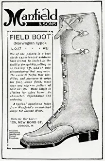 Advert for Manfield field boot 1916