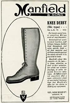 Manfield Prints: Advert for Manfield service boot 1916
