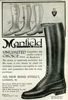 Advert for Manfield service boots 1916