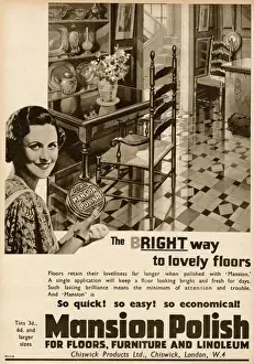 Housewives Prints: Advert for Mansion polish 1937