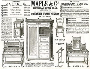 Advert for Maple & Co bedroom suite 1882 Advert for Maple & Co bedroom suite 1882