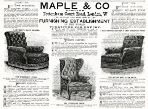 Divan Prints: Advert for Maple & Co chairs 1892