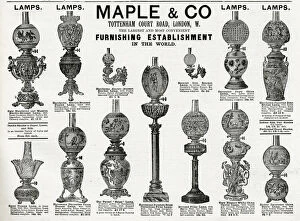 Images Dated 18th October 2017: Advert for Maple & Co. lamps 1888