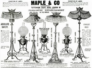 Images Dated 15th September 2017: Advert for Maple & Co. lamps 1892