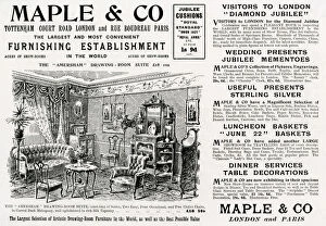 Amersham Gallery: Advert for Maple & Co drawing-room suite 1897