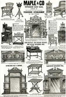Furnishing Prints: Advert for Maple & Co furniture 1890 Advert for Maple & Co furniture 1890