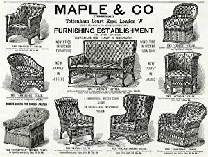 Advert for Maple & Co wicker furniture 1892