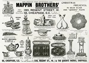 Images Dated 16th October 2017: Advert for Mappin Brothers Victorian gifts 1896