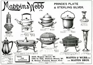 Advert for Mappin & Webb Edwardian items 1907