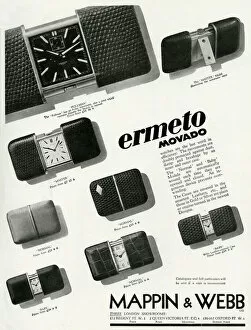 Images Dated 10th October 2012: Advert for Mappin & Webb Ermeto Movado pocket watch 1933