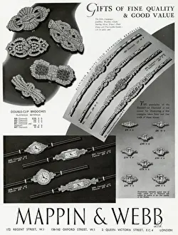 Clips Prints: Advert for Mappin & Webb quality jewellery 1938