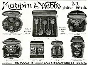 Images Dated 23rd June 2017: Advert for Mappin & Webb silver items 1892