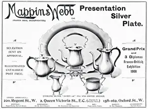 Advertising Prints: Advert for Mappin & Webb sterling silver service 1908 Advert for Mappin & Webb