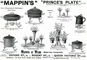Advert for Mappin & Webb tureens & flower stands 1905