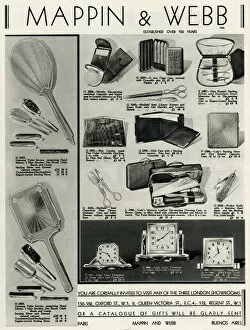 Advert for Mappin & Webb vanity items 1934