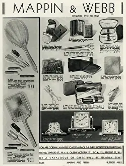 Handbag Prints: Advert for Mappin & Webb vanity items 1934