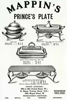 Images Dated 19th November 2020: Advert for Mappin & Webb warming dishes 1906