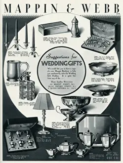 Rack Prints: Advert for Mappin & Webb wedding gifts 1935