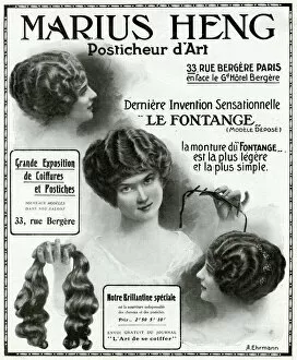 Additions Gallery: Advert for Marius Heng fake hair grip 1912