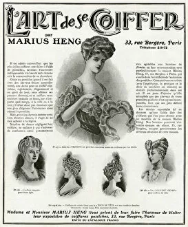 Images Dated 17th October 2017: Advert for Marius Heng, hairpieces 1906